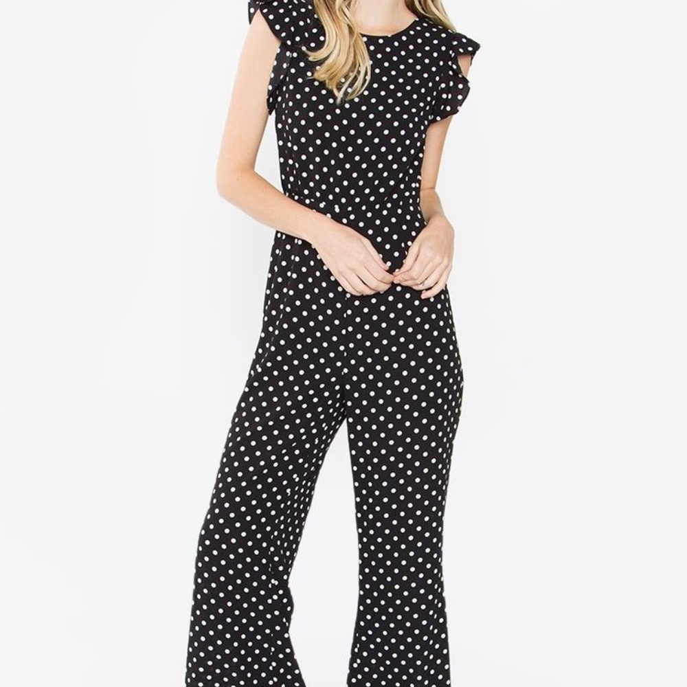 Polka Dot Open Back Jumper